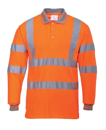 Hi Visibility Polo Shirt Long sleeved Portwest S277