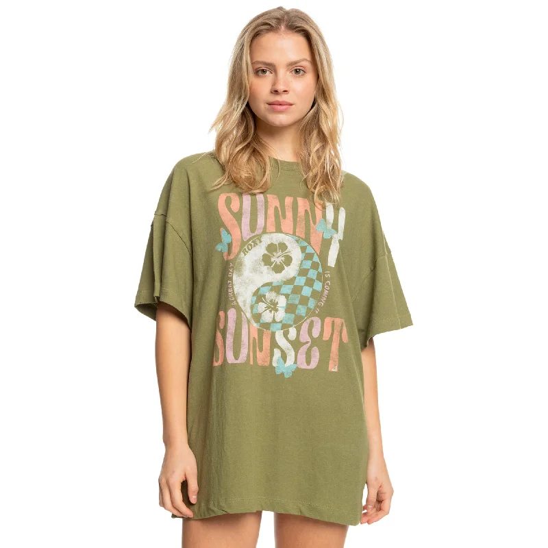 Roxy Sweet Janis II Oversized Women's S/S T-Shirt - Green