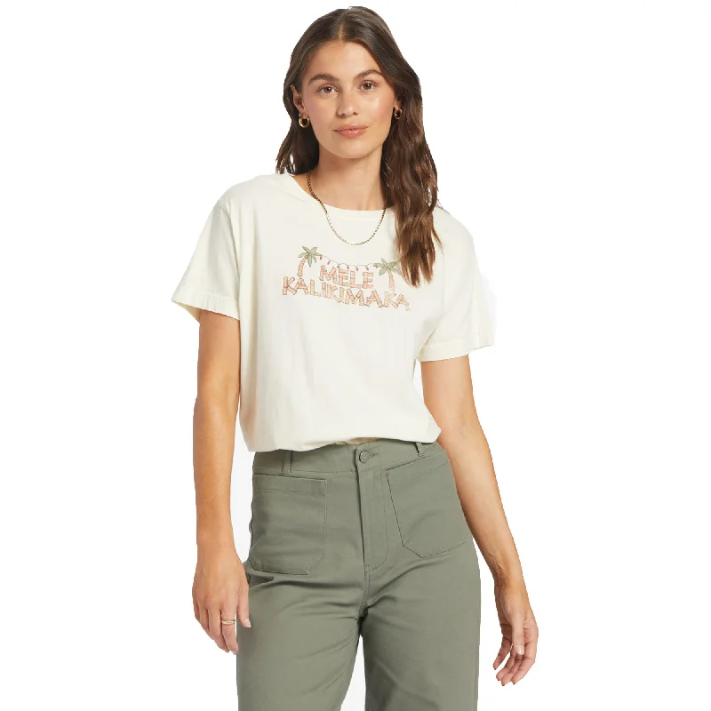 Roxy Mele Tiki Boyfriend Fit Women's S/S T-Shirt - White