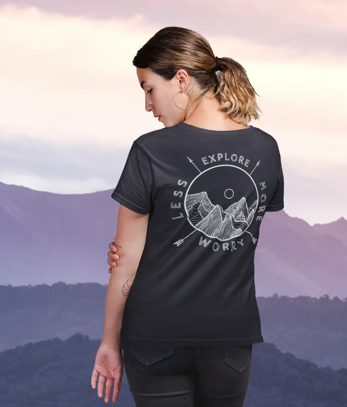 Explore More Worry Less Unisex Organic Cotton T-shirt