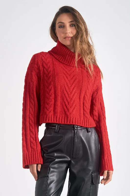 Mallory Cable Knit Turtleneck