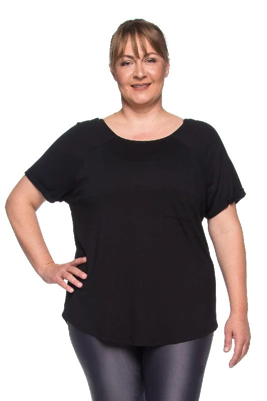 New Pocket T-Shirt - PLUS SIZE - Black