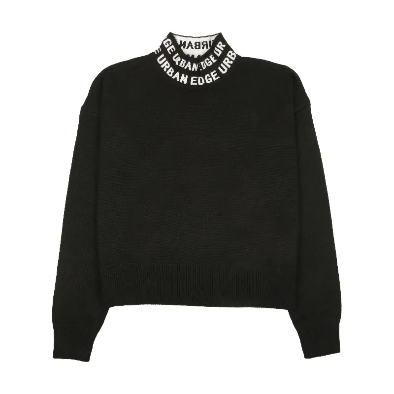 Urban Edge Black Mock Neck Sweater