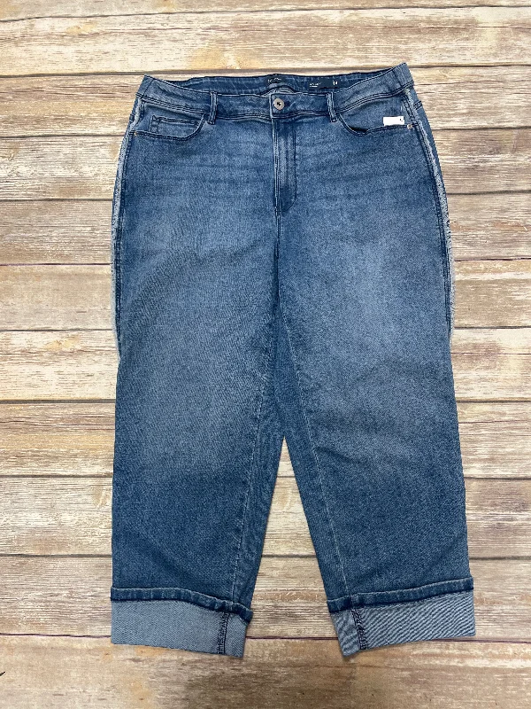 Jeans Cropped By J. Jill In Blue Denim, Size: 18