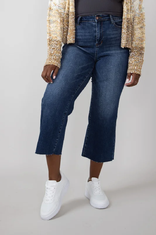 Judy Blue High Rise Wide Leg Cropped Jeans for Women | 88873REG