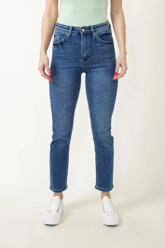 KanCan Adaline High Rise Clean Slim Straight Jeans for Women | KC11252M