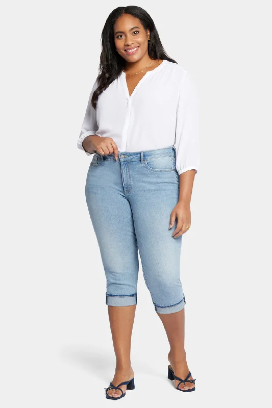 Marilyn Straight Crop Jeans In Plus Size - Afterglow