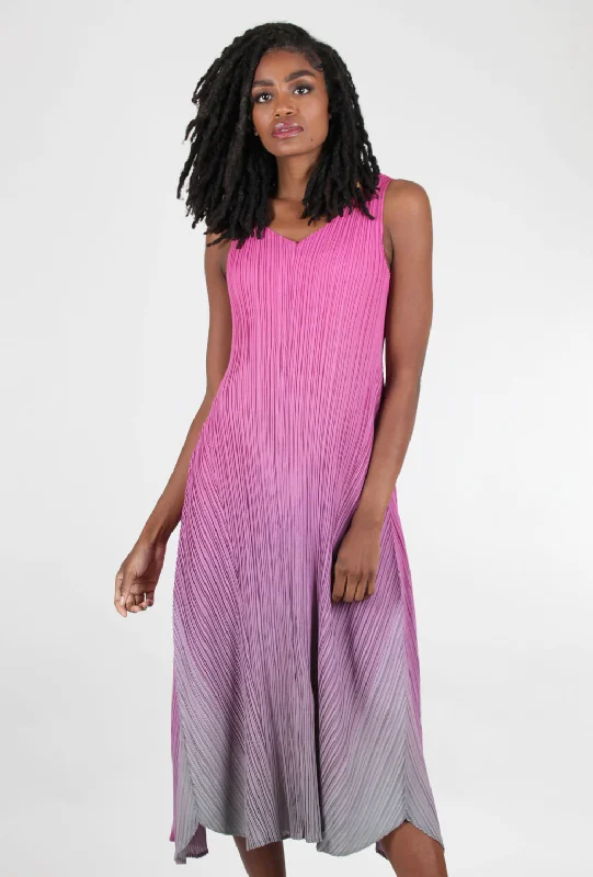 Long Estrella Dress, Fuchsia Ombre