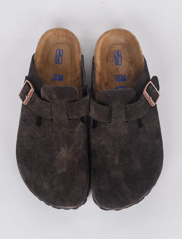 Boston Suede Clogs, Mocha