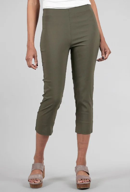 Mindy Cropped Pant, Dark Olive