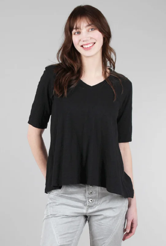 Baby Baby Trapeze Vee Tee, Black