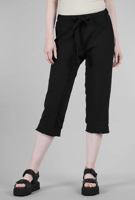 Crop Raw Easy Jogger, Black