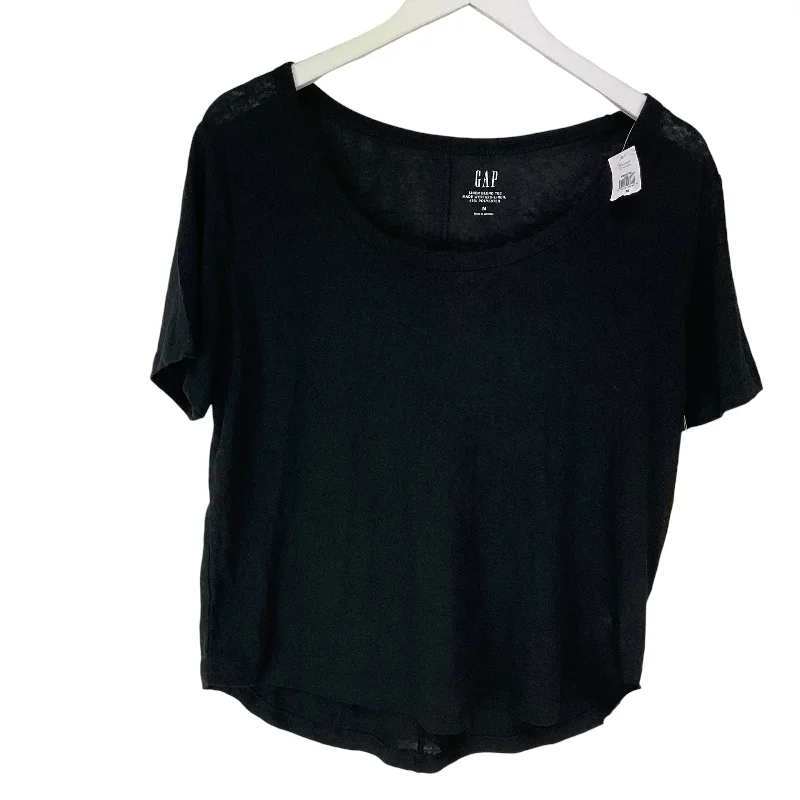 Top Short Sleeve Basic By Gap In Black, Size: M