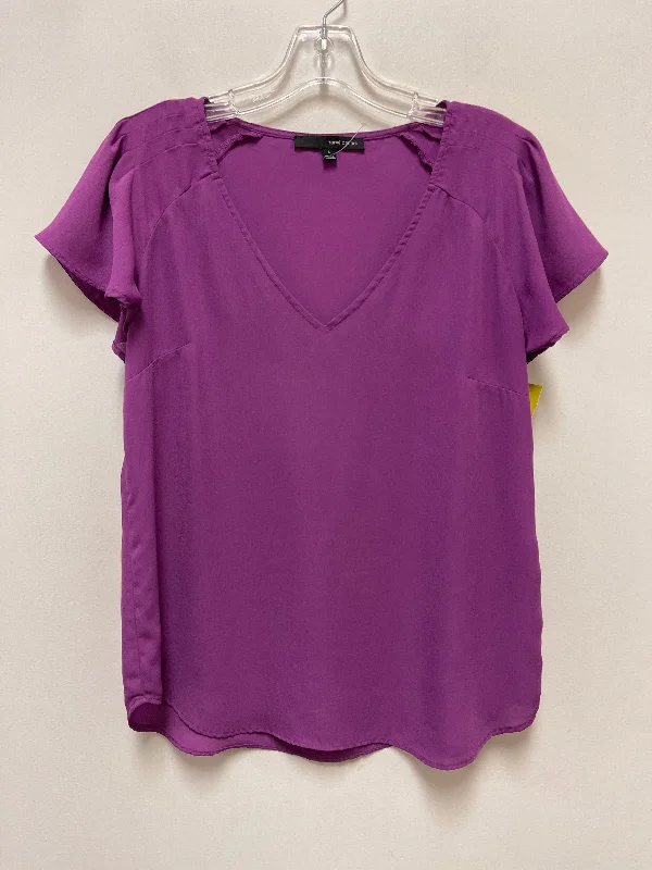 Top Short Sleeve By Harve Bernard In Purple, Size: S