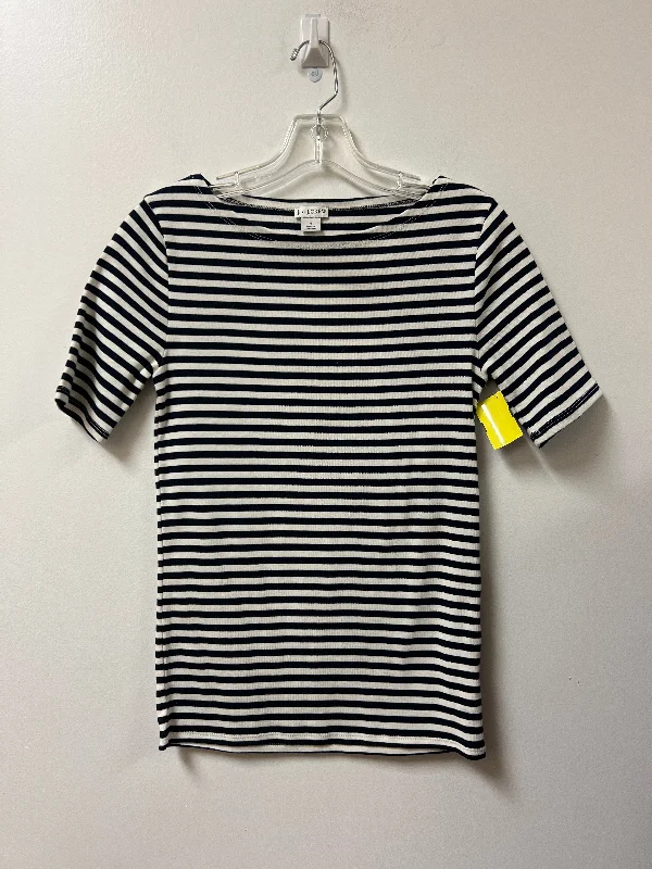 Top Short Sleeve By J. Crew In Striped Pattern, Size: S