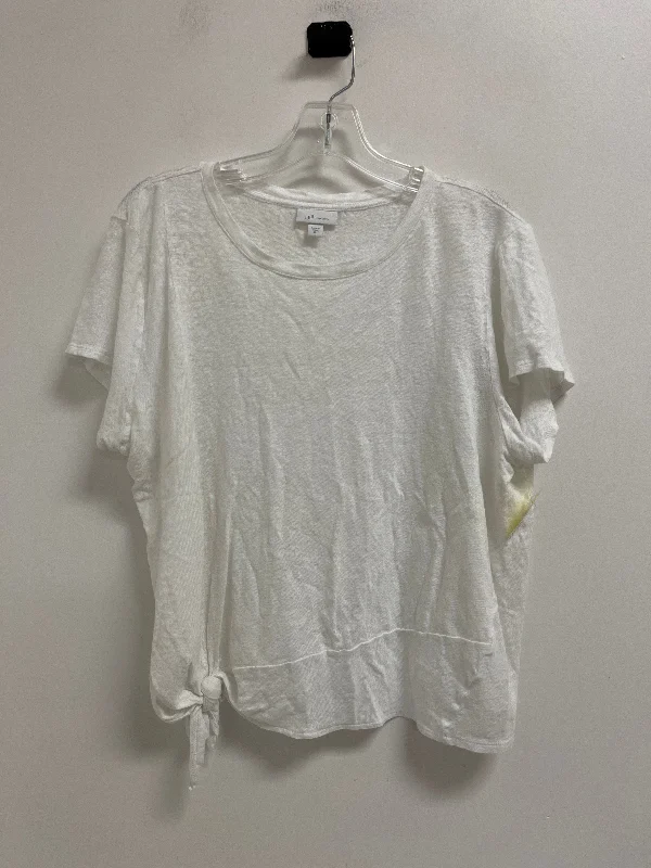 Top Short Sleeve By J. Jill In White, Size: Xl