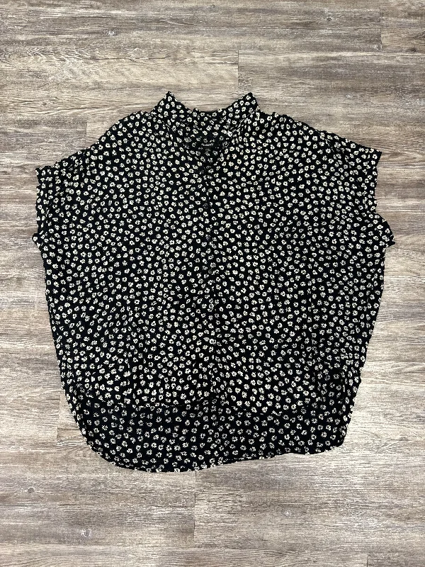 Top Short Sleeve By Madewell In Black & White, Size: Xxl