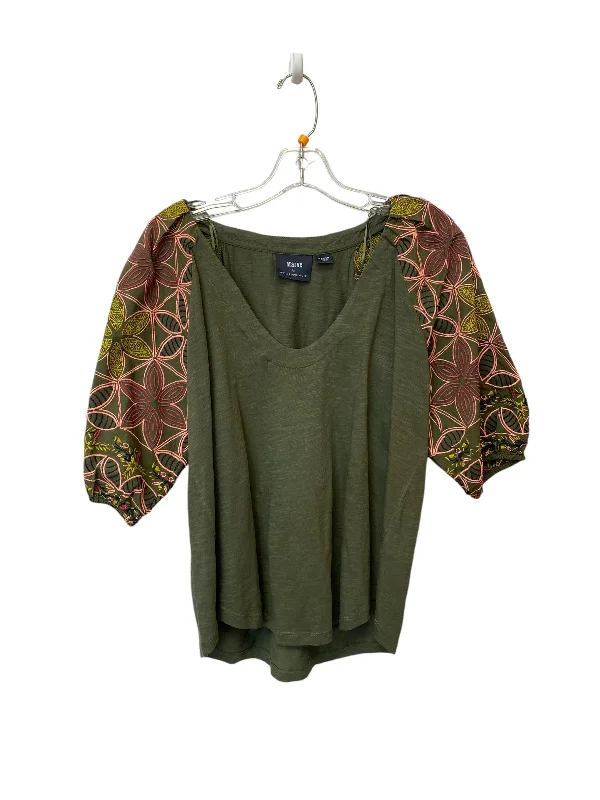 Top Short Sleeve By Maeve In Green, Size: M