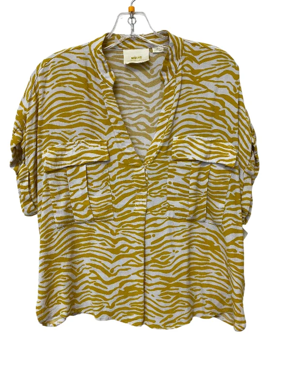 Top Short Sleeve By Maeve In Zebra Print, Size: S