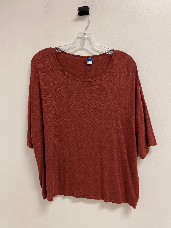 Top Short Sleeve By Old Navy In Brown, Size: L