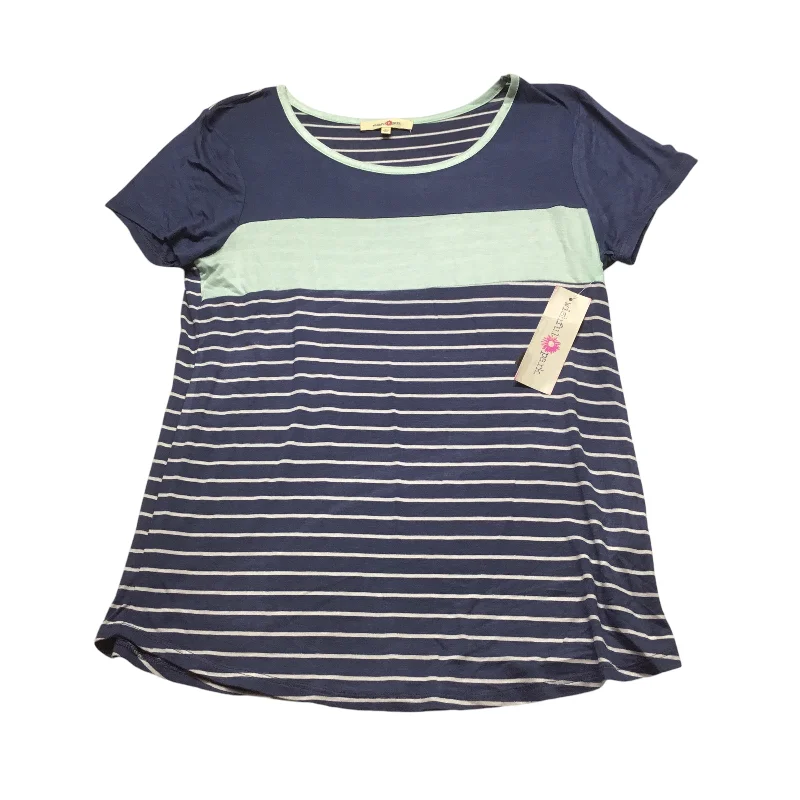 Top Short Sleeve By Wishful Park In Blue, Size: L