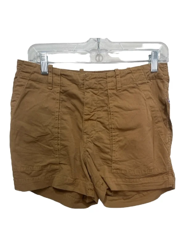 Nili Lotan Size S Brown Cotton Blend High Rise Cargo Shorts