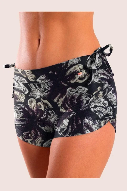 Side String Shorts, Black Skull, Cool Form Light